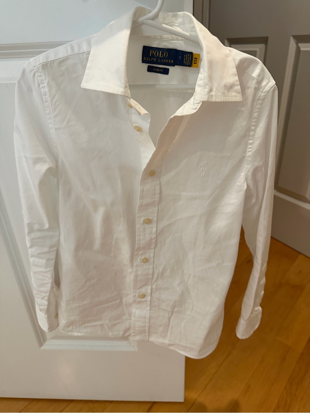 Kids Polo by Ralph Lauren Boys White Button-Down Shirt (size 7) Like New!